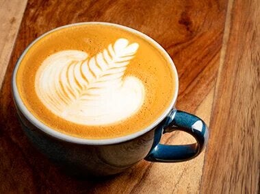 coffee latte in a mug