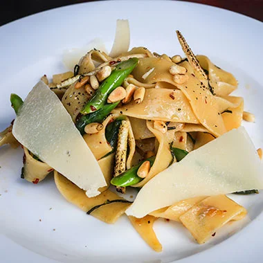 Pasta and asparagus dish