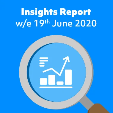 Magnifying glass bringing clarity to an insight data graph
