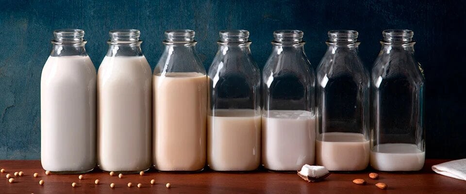 milk in bottles