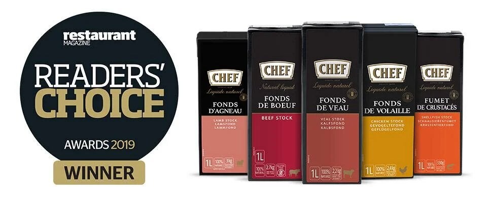 CHEF All Natural Stocks with Readers' Choice Award 2019 logo