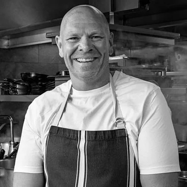 Black and white smiling man