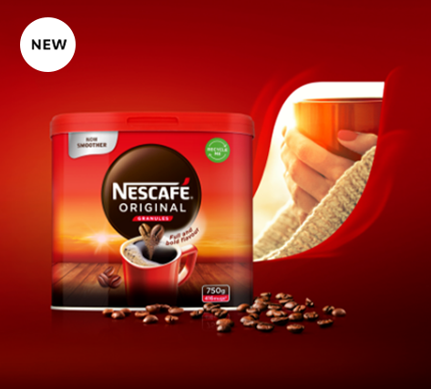 Nescafe Original tin with accent spolight