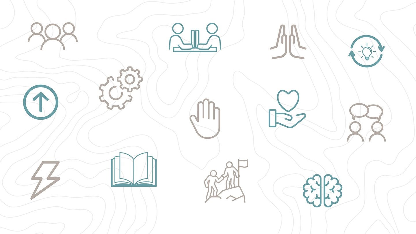 Productivity icons with white background as image