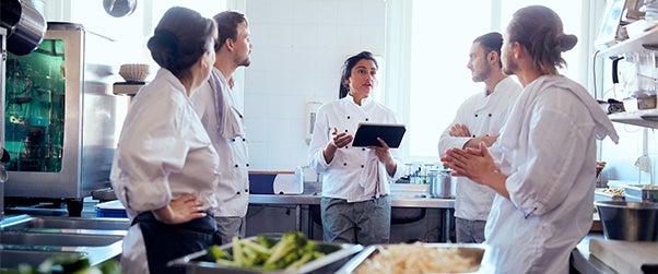 Chefs having a discussion