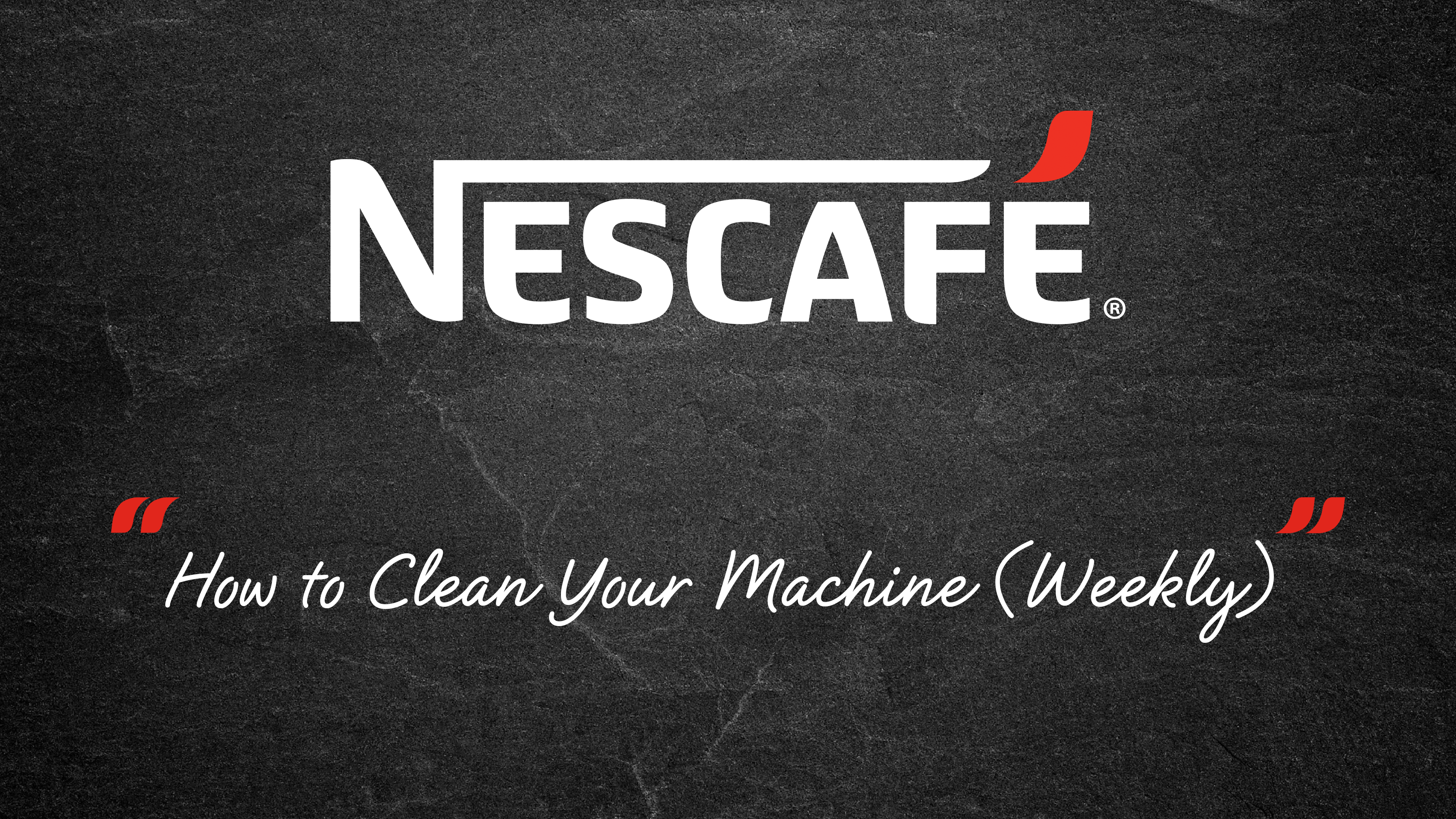 how to clean your Nescafe Bean to Cup Machine Weekly with your Brewer Cleaning Tablet.