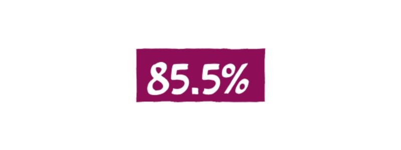 85.5% percentage of cocoa sourced