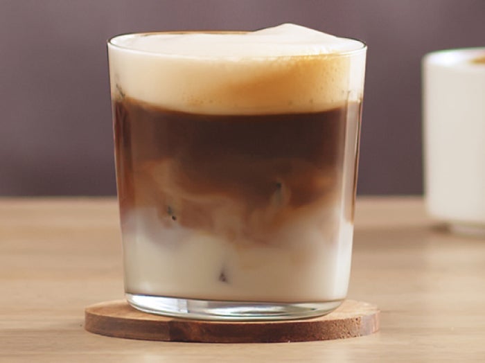 Iced coffee in a glass