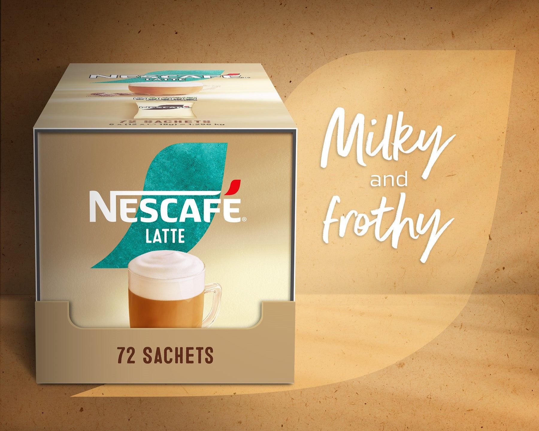 nescafe professional frothy latte packshot for businesses