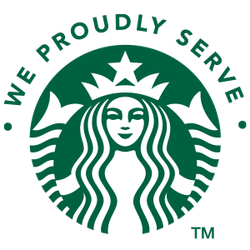 we proudly serve starbucks logo