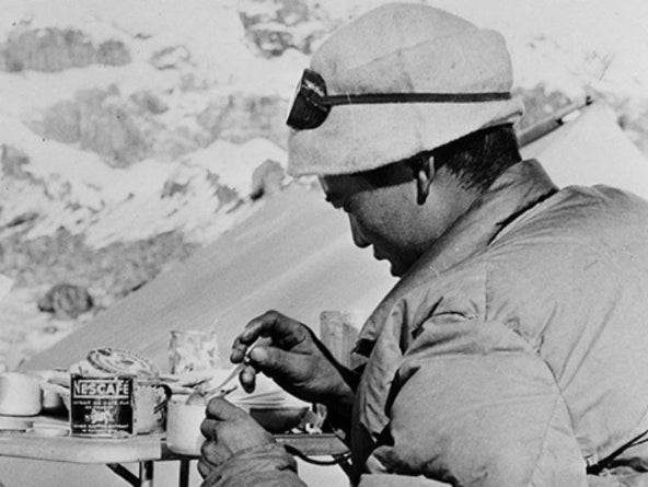 photograph of nescafe on mount everest expedition