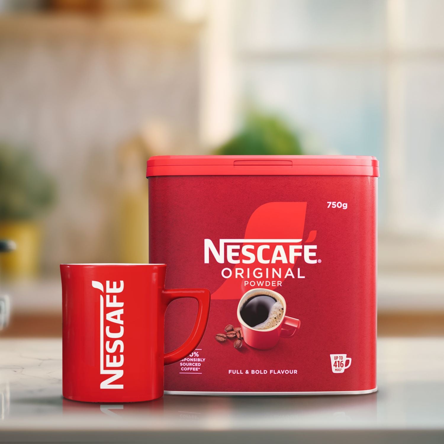 nescafe original tin and mug