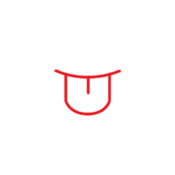 Red tongue icon
