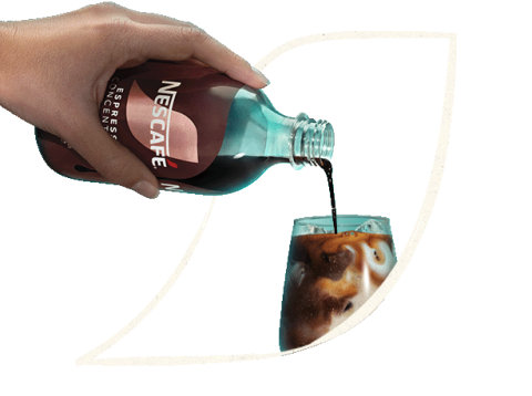 concentrate being poured into glass
