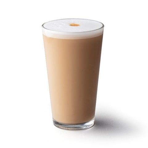 latte macchiato in cup