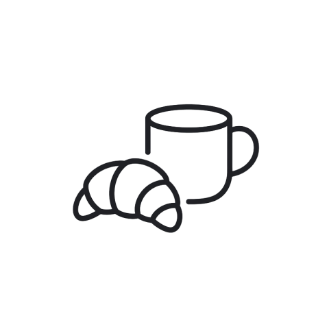 coffee and croissant icon