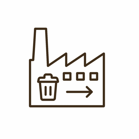 zero waste factory icon