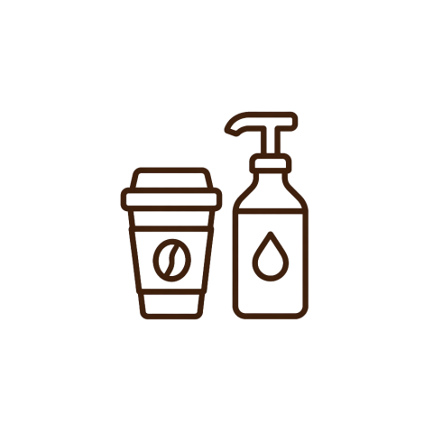 coffee cup and syrup pump icon
