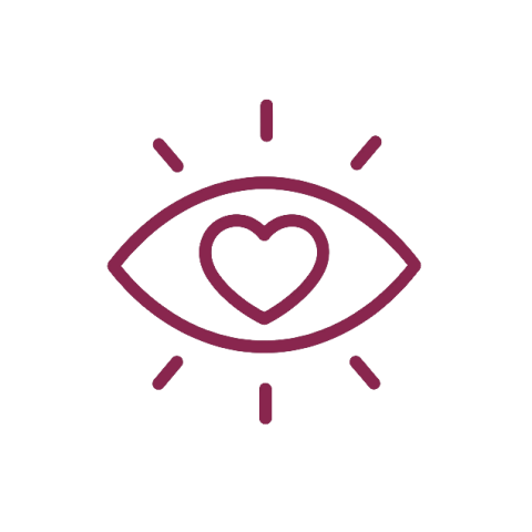 eye with heart in it