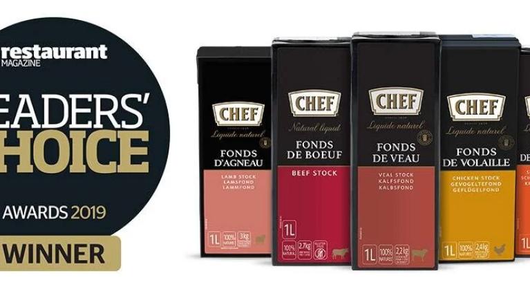 CHEF All Natural Stocks with Readers' Choice Award 2019 logo
