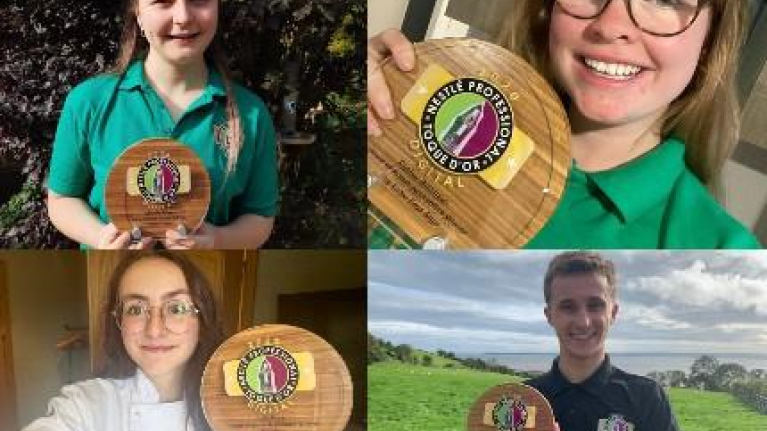 Four head photos of Toque d'Or 2020 winners