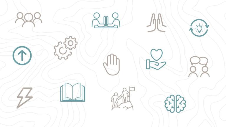 Productivity icons with white background as image