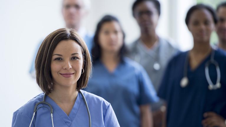 Medical professionals standing together