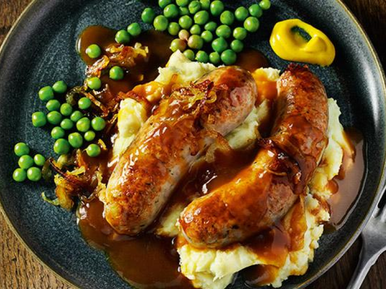 sausage and mash winter menu idea