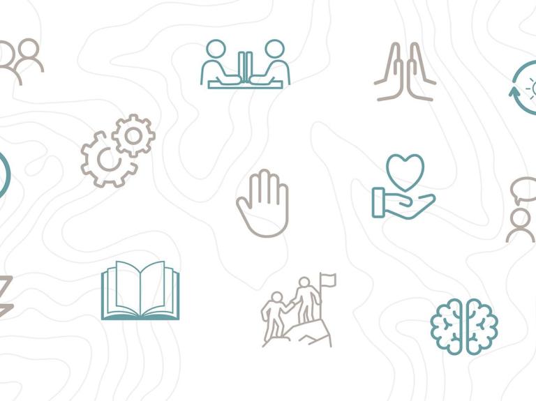 Productivity icons with white background as image