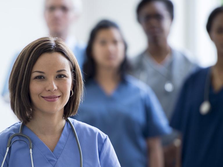 Medical professionals standing together