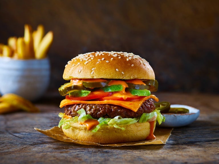 Spicy veggie burger