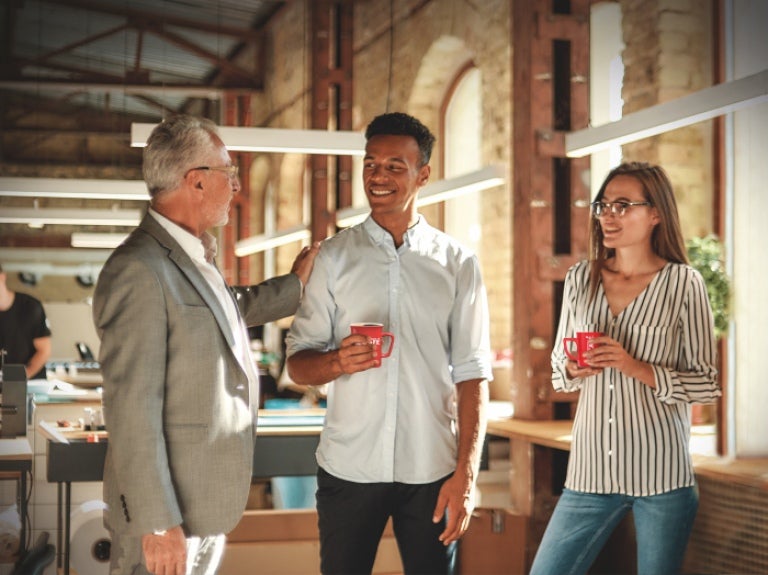 people having a coffee and a chat