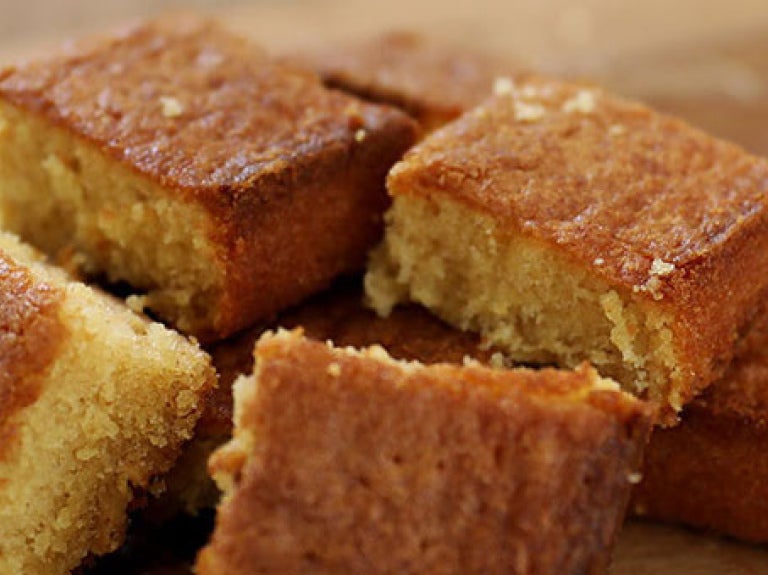 milkybar blondies on a plate