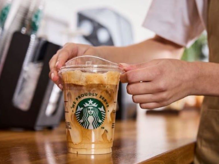starbucks drink being made at college or university site