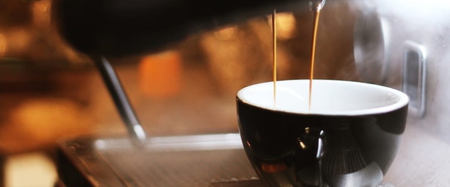 coffee machine making coffee