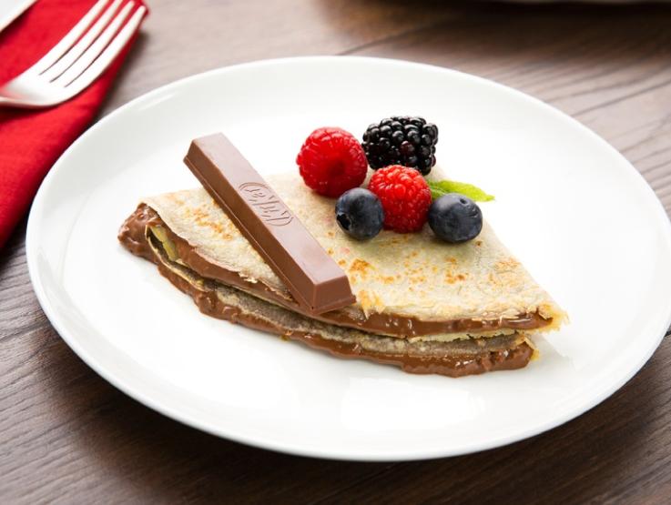 pancake with kitkat finger
