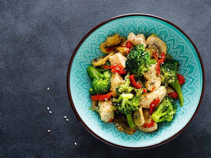 A bowl of vegan food