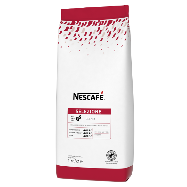 NESCAFÉ® Selezione whole roasted coffee beans bag front angled pack image