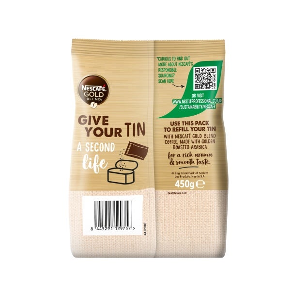 Nescafe Gold Refill 450g Back CGI