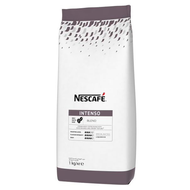 nescafe intenso whole roasted coffee beans front