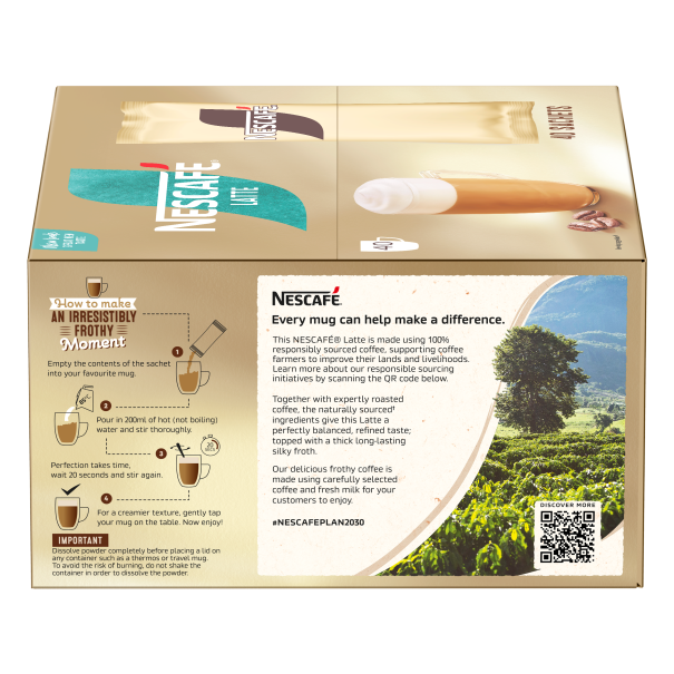 Nescafe Latte Sachets Box Left View