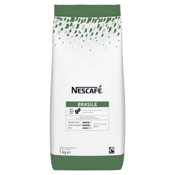 nescafe brasile whole roasted coffee beans front