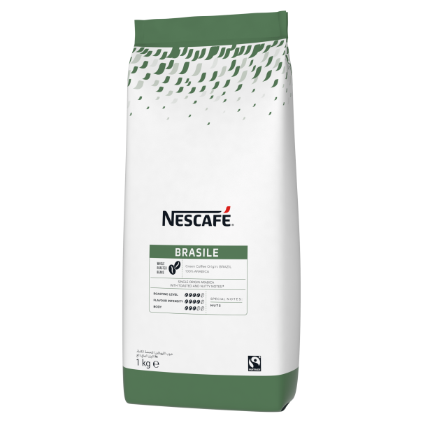 nescafe brasile whole roasted coffee beans side