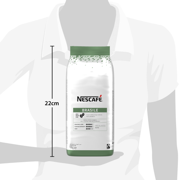 nescafe brasile whole roasted coffee relative size