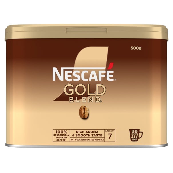 Nescafe Gold Blend 500g Tin front view 