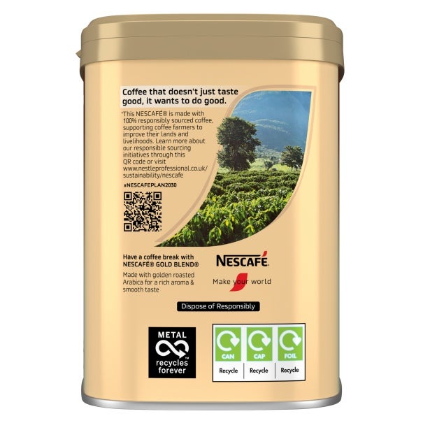 Nescafe Gold Blend 500g Tin side view 