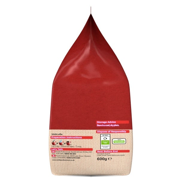 Nescafe original 600g refill bag packshot 