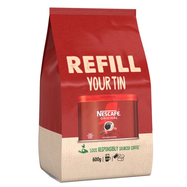 Nescafe original 600g refill bag packshot 