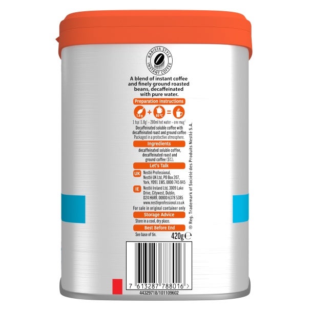 NESCAFE Azera Decaf Americano tin Ingredients side image