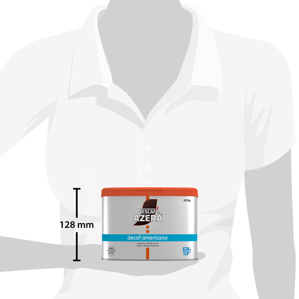 NESCAFE Azera Decaf Americano tin size guide image 